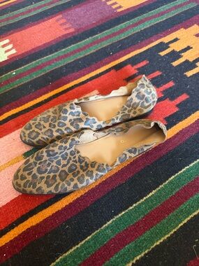 Anthropologie Real Leather Cheetah Print Flats